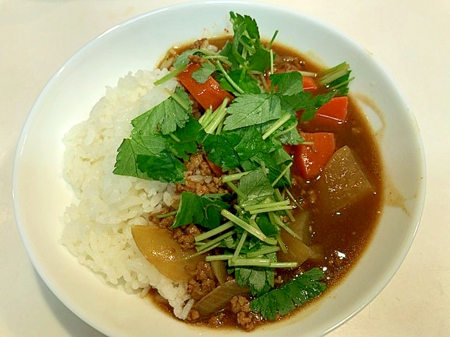 大根とひき肉で☆美味しいカレーライス