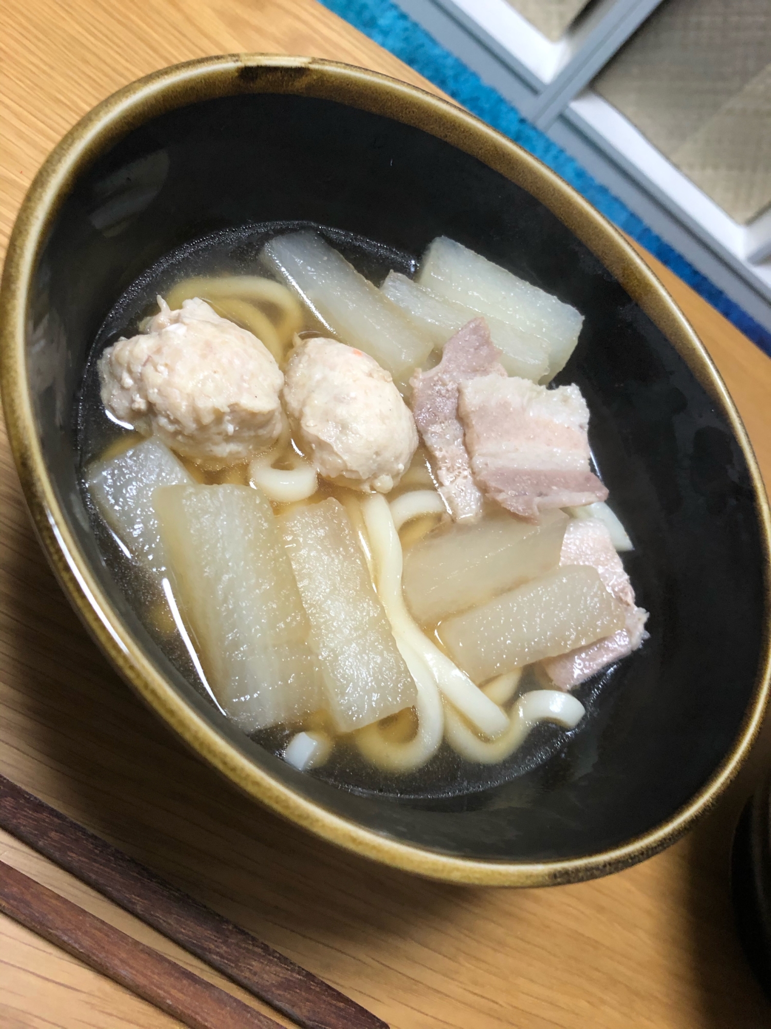 ニワトリつみれ入りうどん