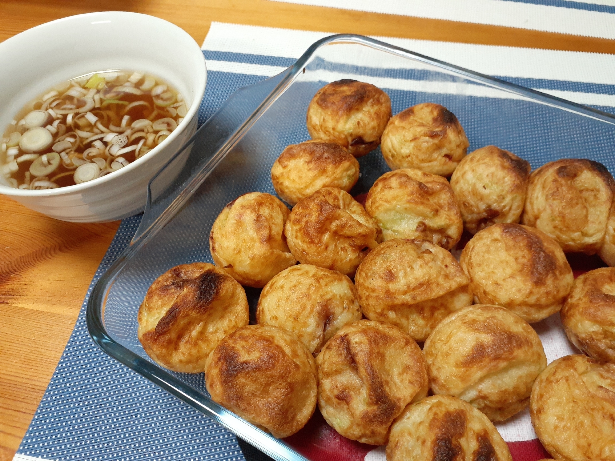 冷凍たこやきアレンジ！出汁で食べる明石焼き風！