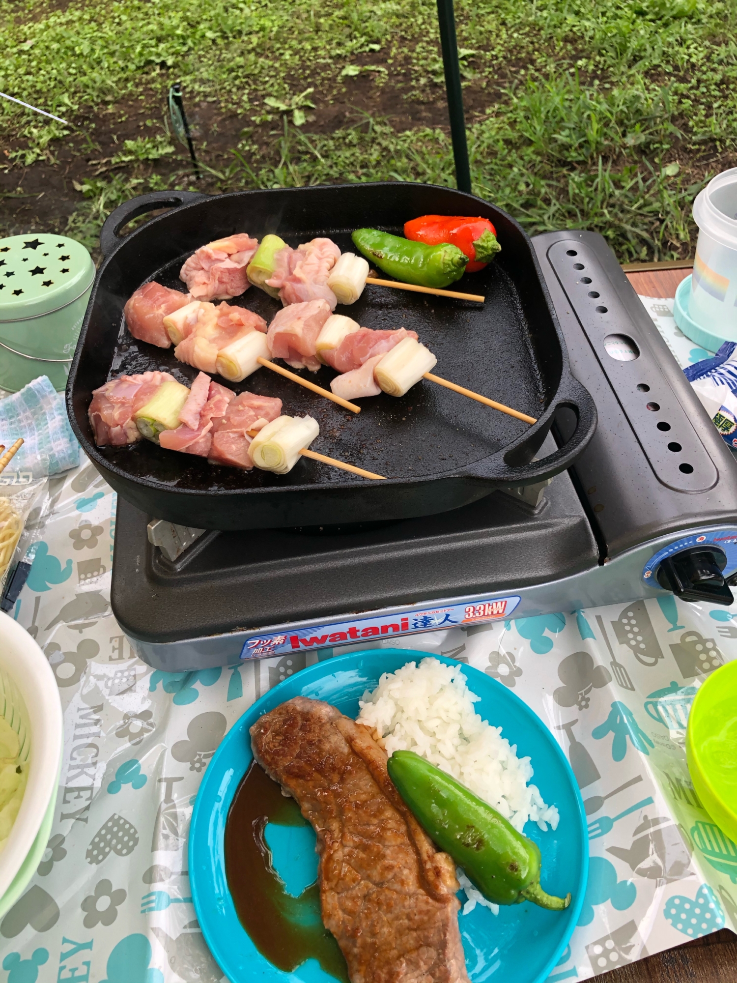 キャンプ飯 カセットコンロでお手軽焼き鳥 レシピ 作り方 By りんりんりん 楽天レシピ