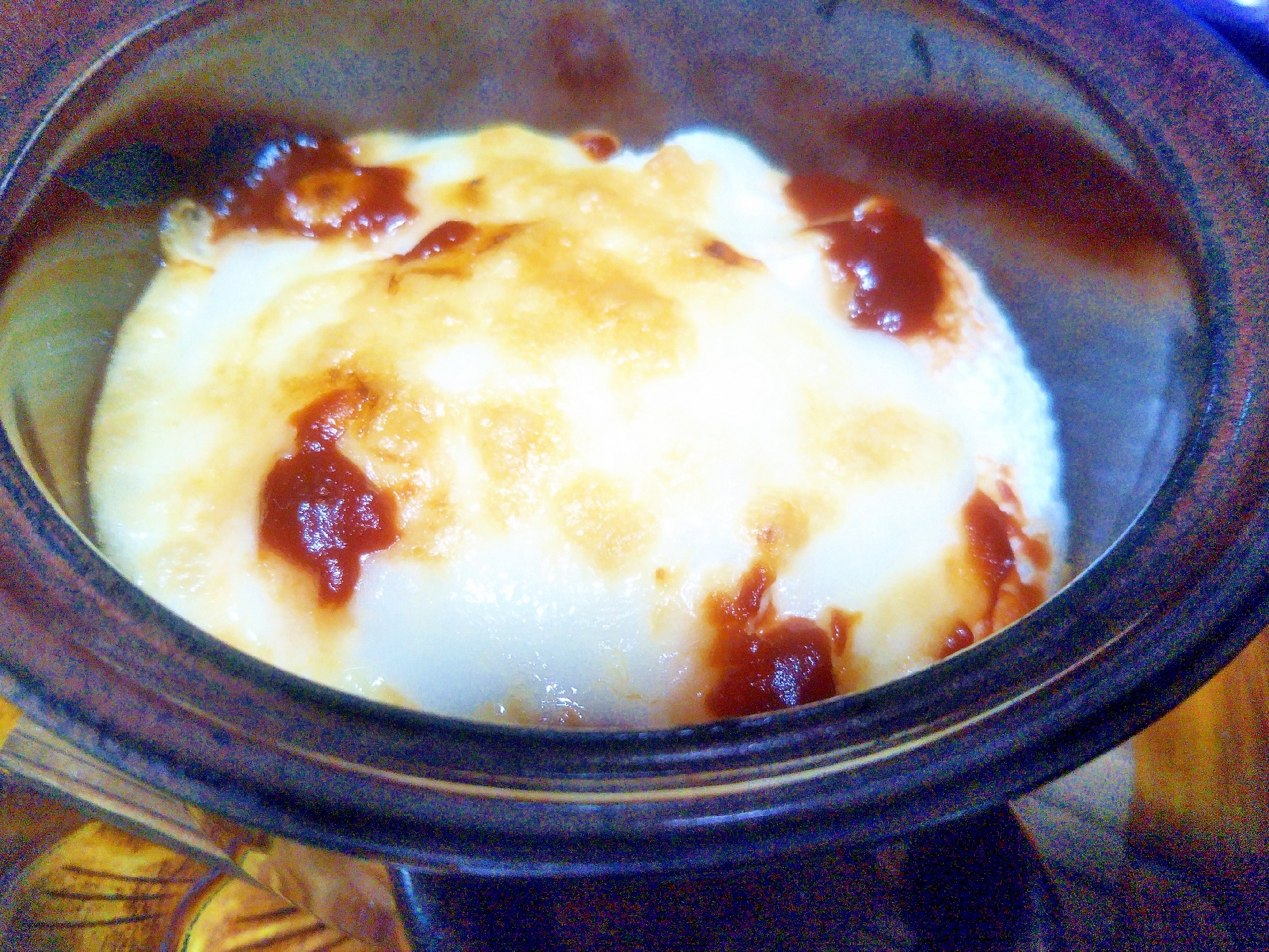 ふわふわ大和芋のケチャップチーズグラタン