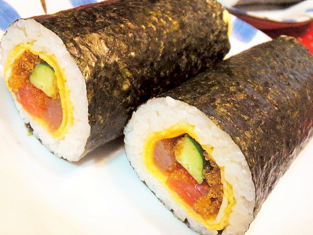 節分!簡単・綺麗に具が中央に!【海鮮恵方巻】