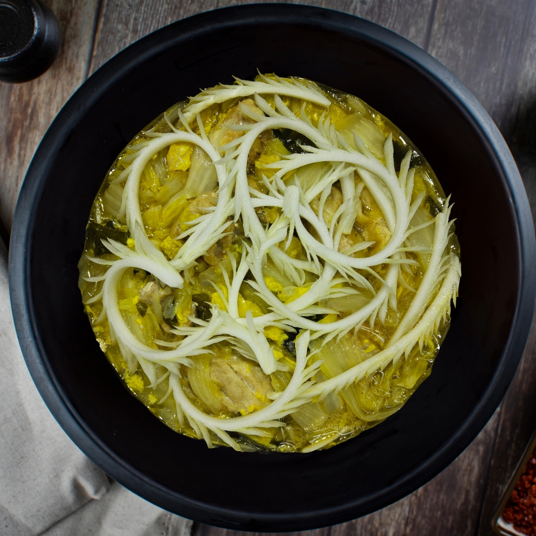 万病平癒ツルは千年、カメリナ万年〜白菜の不老長寿煮