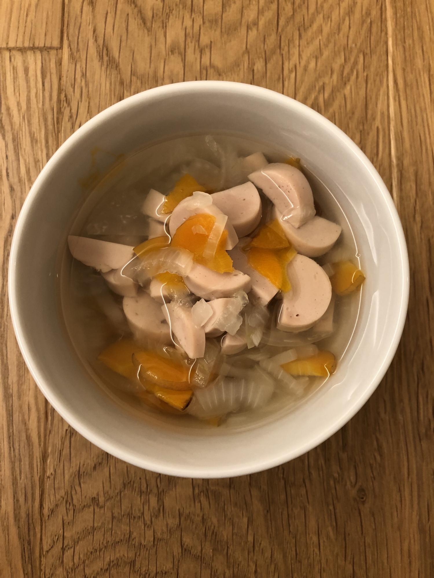 【ホットクック】魚肉ソーセージの野菜スープ