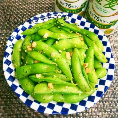 11. おつまみにぴったり。ガリバタダシダ枝豆
