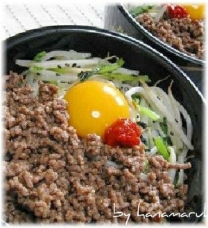 鶏肉と小松菜ともやしでヘルシ ビビンバ レシピ 作り方 By はなまる子 楽天レシピ