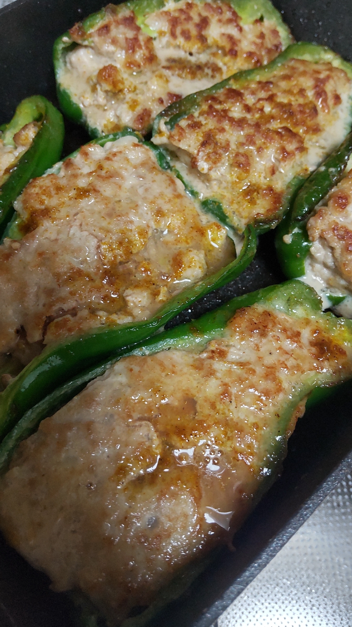 ピーマンの肉詰め☆和風カレー味