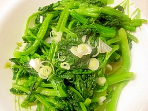 ほうれん草のネギ炒め