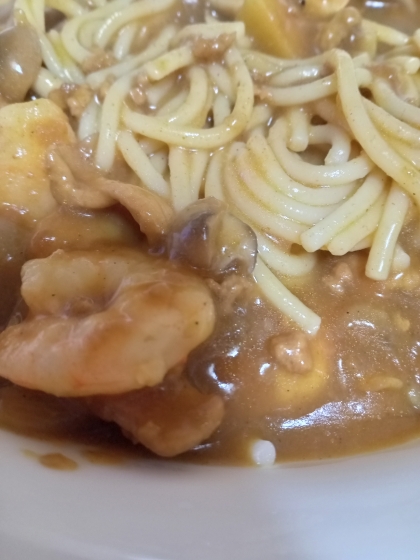 カレーの残りでカレーうどん！