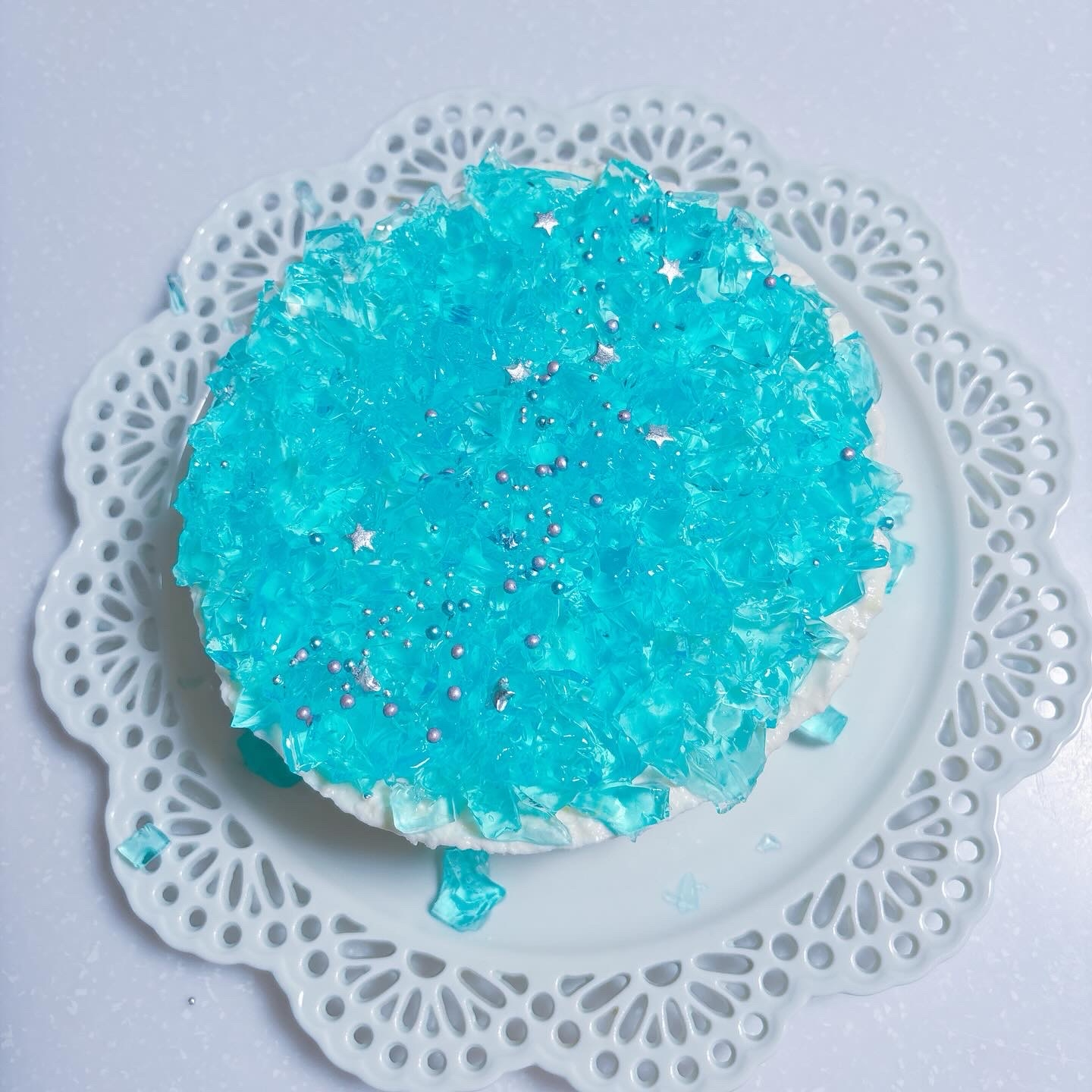 ブルーハワイレアーチーズケーキ&七夕