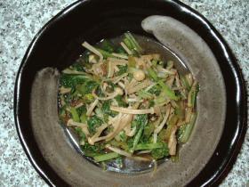 小松菜のマスタード醤油煮