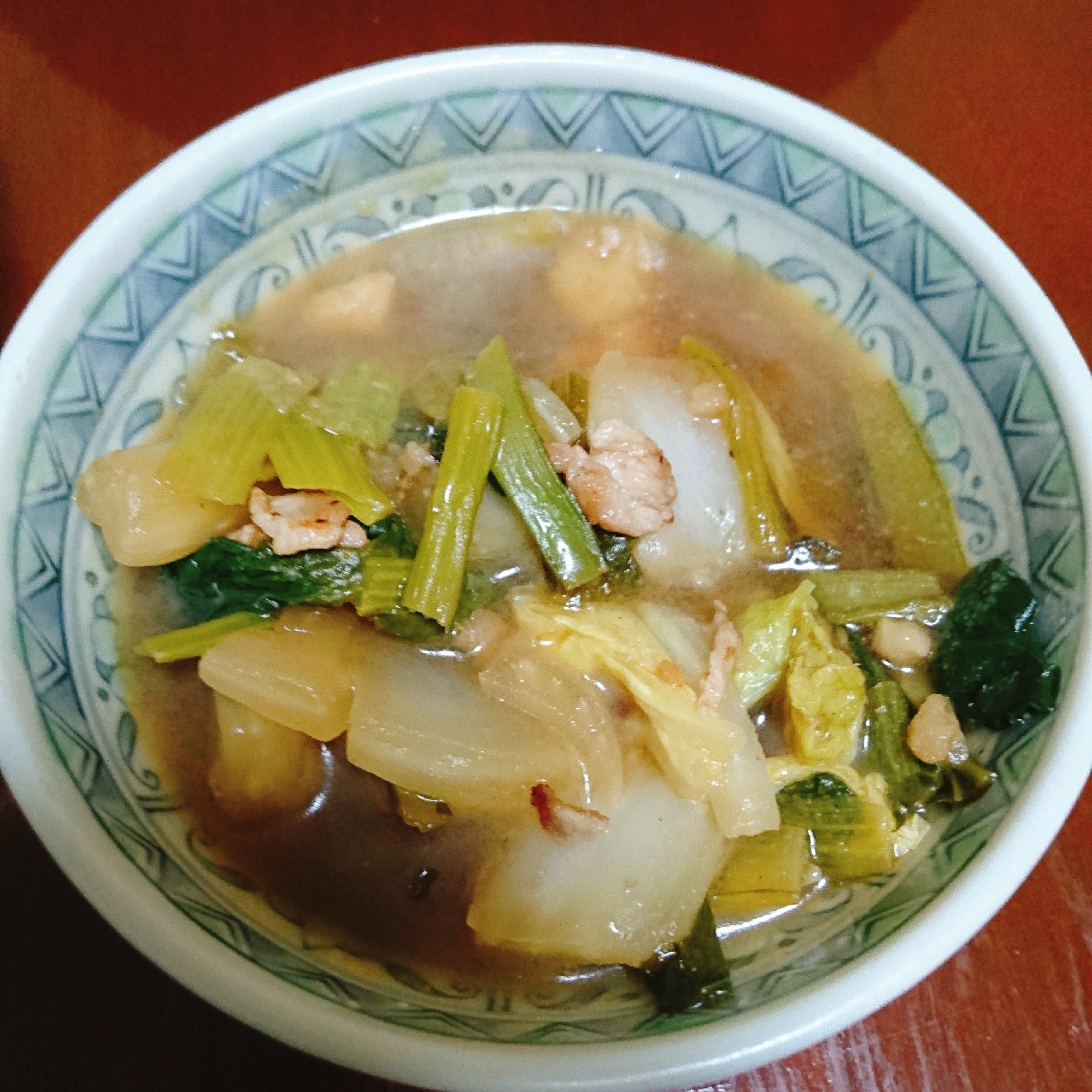 白菜と小松菜 豚肉のさっぱり煮