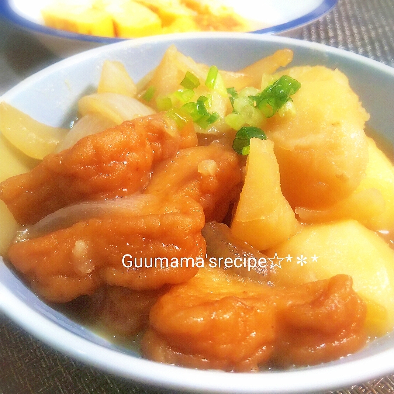 バターでこっくり♡じゃがいもとさつま揚げの煮物