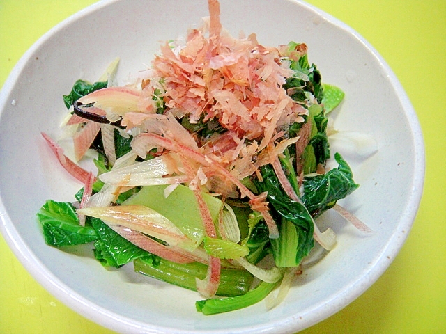 小松菜とみょうが塩昆布の和え物