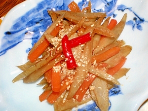 栄養成分を逃がさない 皮ごと使ったきんぴらごぼう レシピ 作り方 By 夏はぜ 楽天レシピ