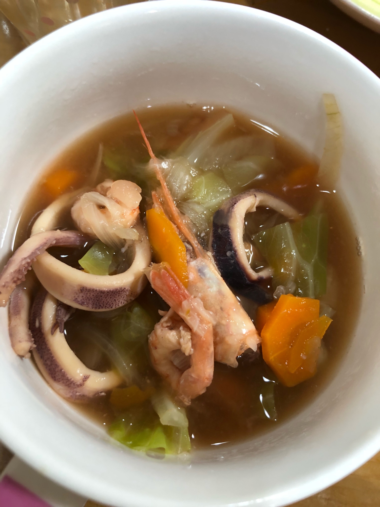 ブイヤベース風魚介スープ