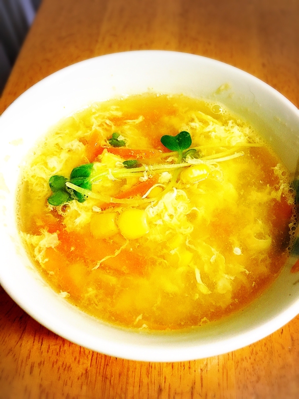 コーンと玉子の黄色いのチキンコンソメスープ レシピ 作り方 By プニプニちゃ 楽天レシピ