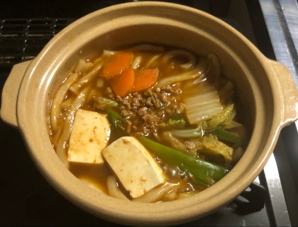 ピリ辛☆ごま味噌煮込みうどん☆