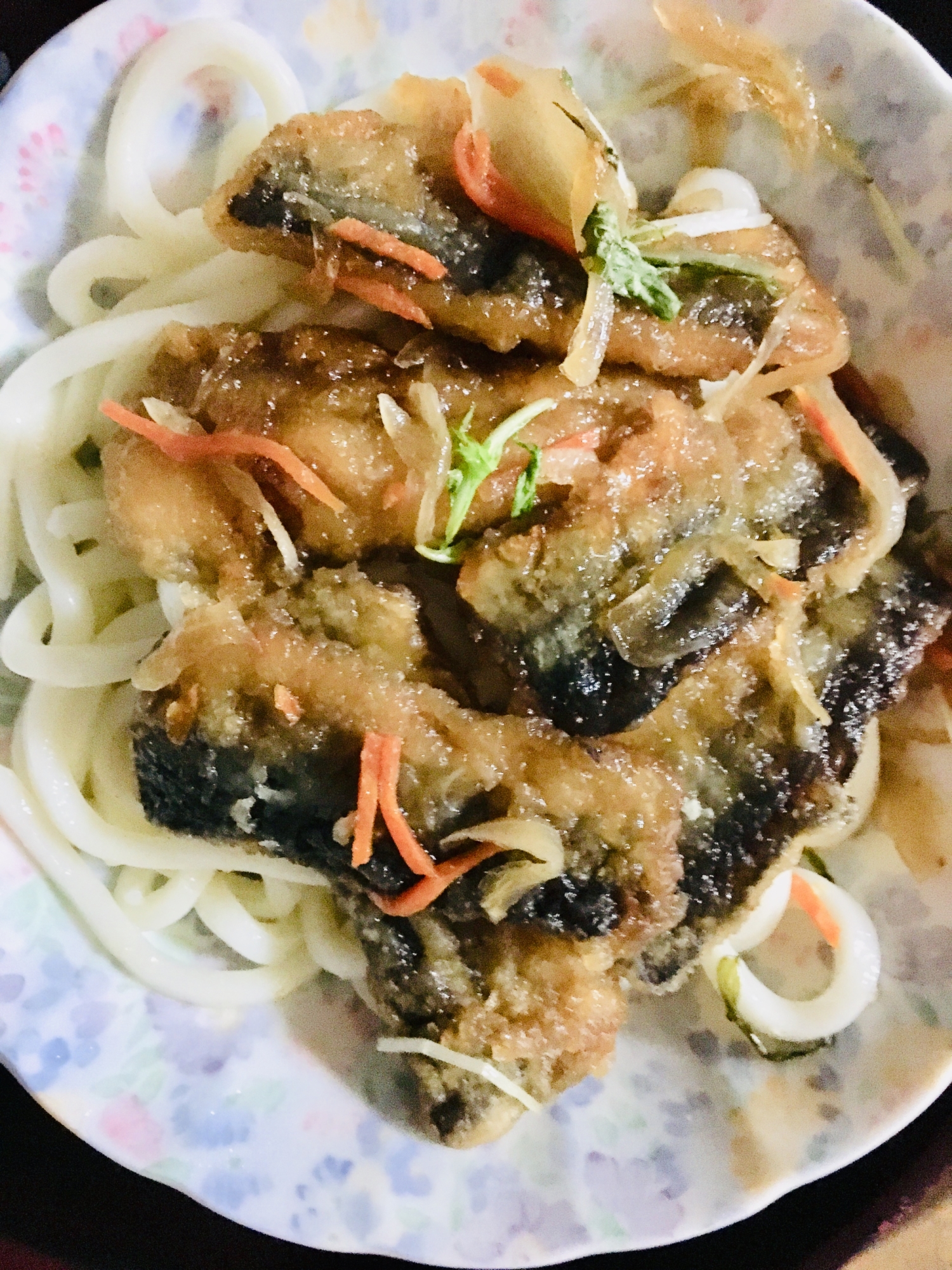 秋刀魚の南蛮漬け＋うどん