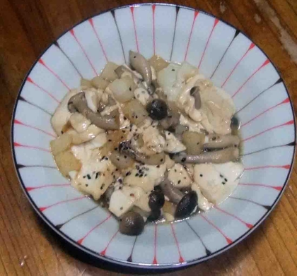 豆腐と長芋の炒めもの