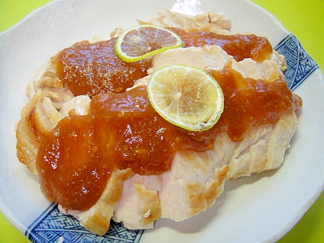 鶏むね肉のソテー☆もろみ味噌ソース