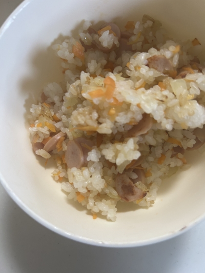炊飯器Deヘルシーチャーハン風☆鶏ひき肉と玉子