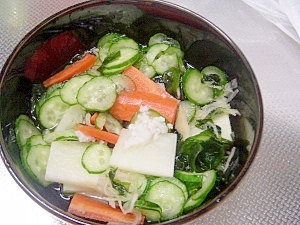 塩麹で野菜の水キムチ風