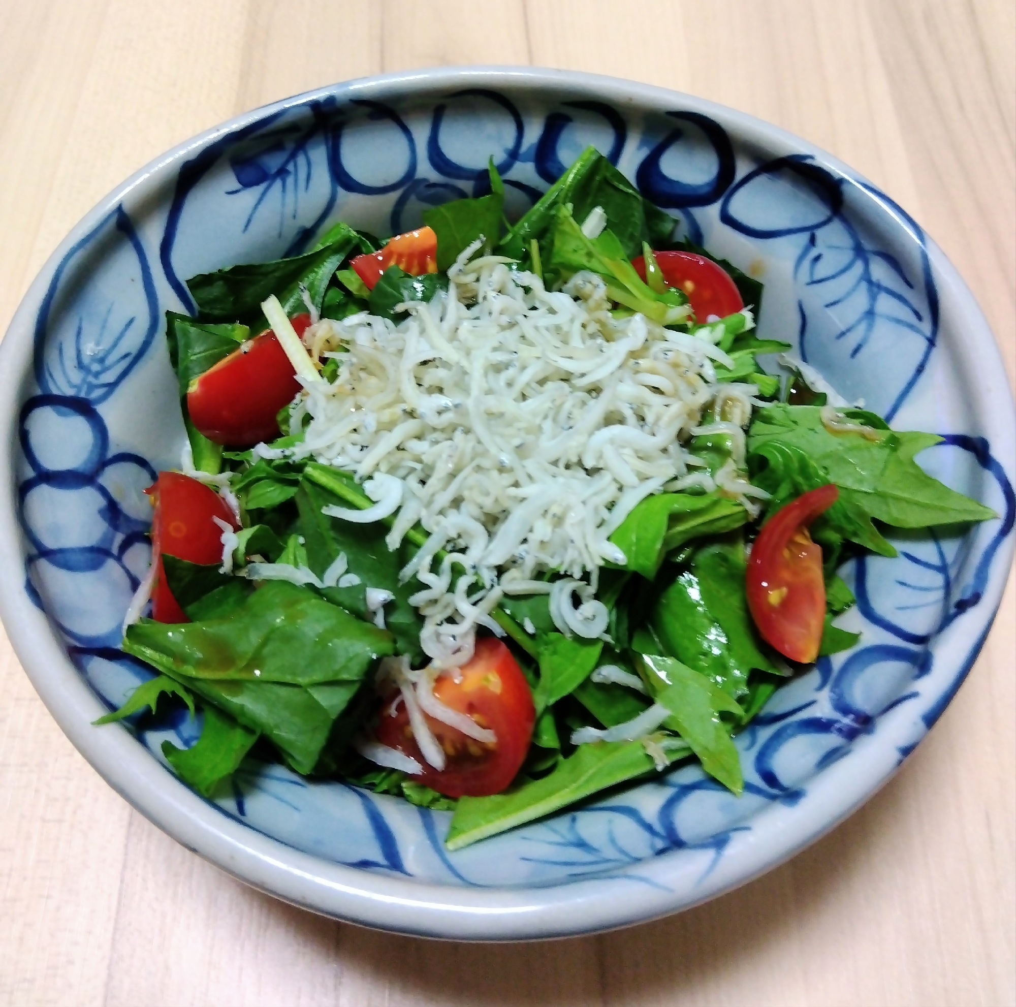 ほうれん草と水菜のシャキシャキ和風サラダ