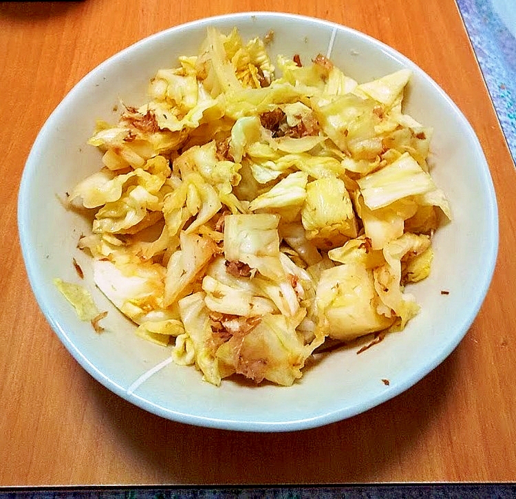 レンジで作るキャベツの柚子猫まんま風味