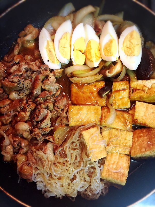 厚揚げ豚肉すき焼き風