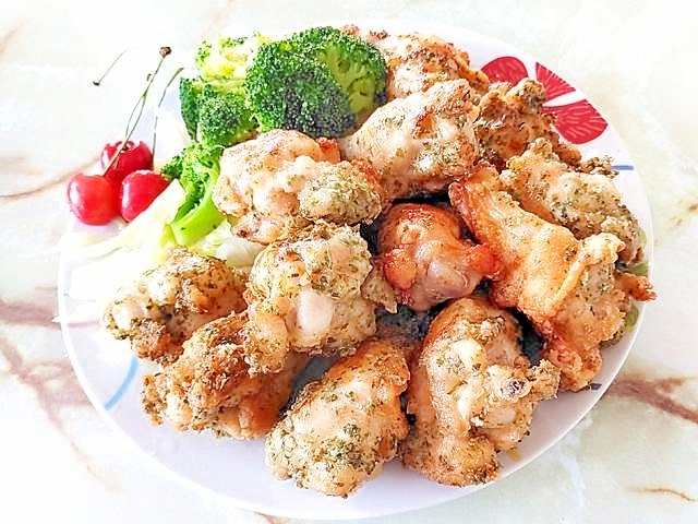 ポテチみたい?手羽元で作る!のり塩のフライドチキン