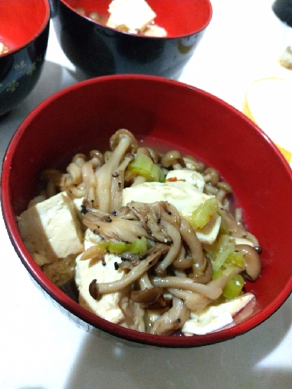 ♪麺つゆで簡単♡豆腐のしめじ餡♪