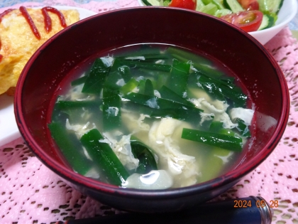 すぐ出来る！ふわふわ玉子の簡単ニラ玉スープ