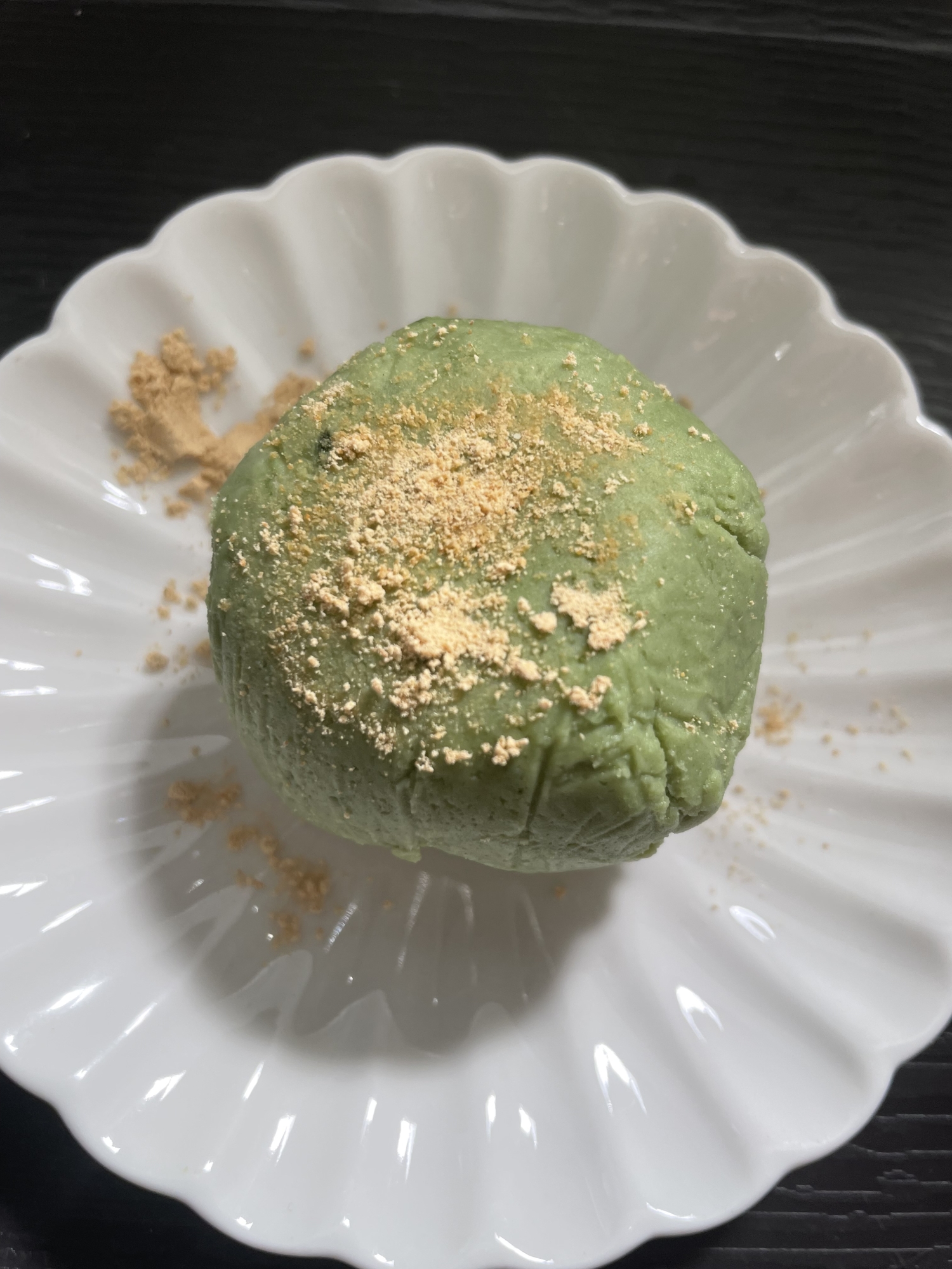 おからパウダー饅頭　抹茶味