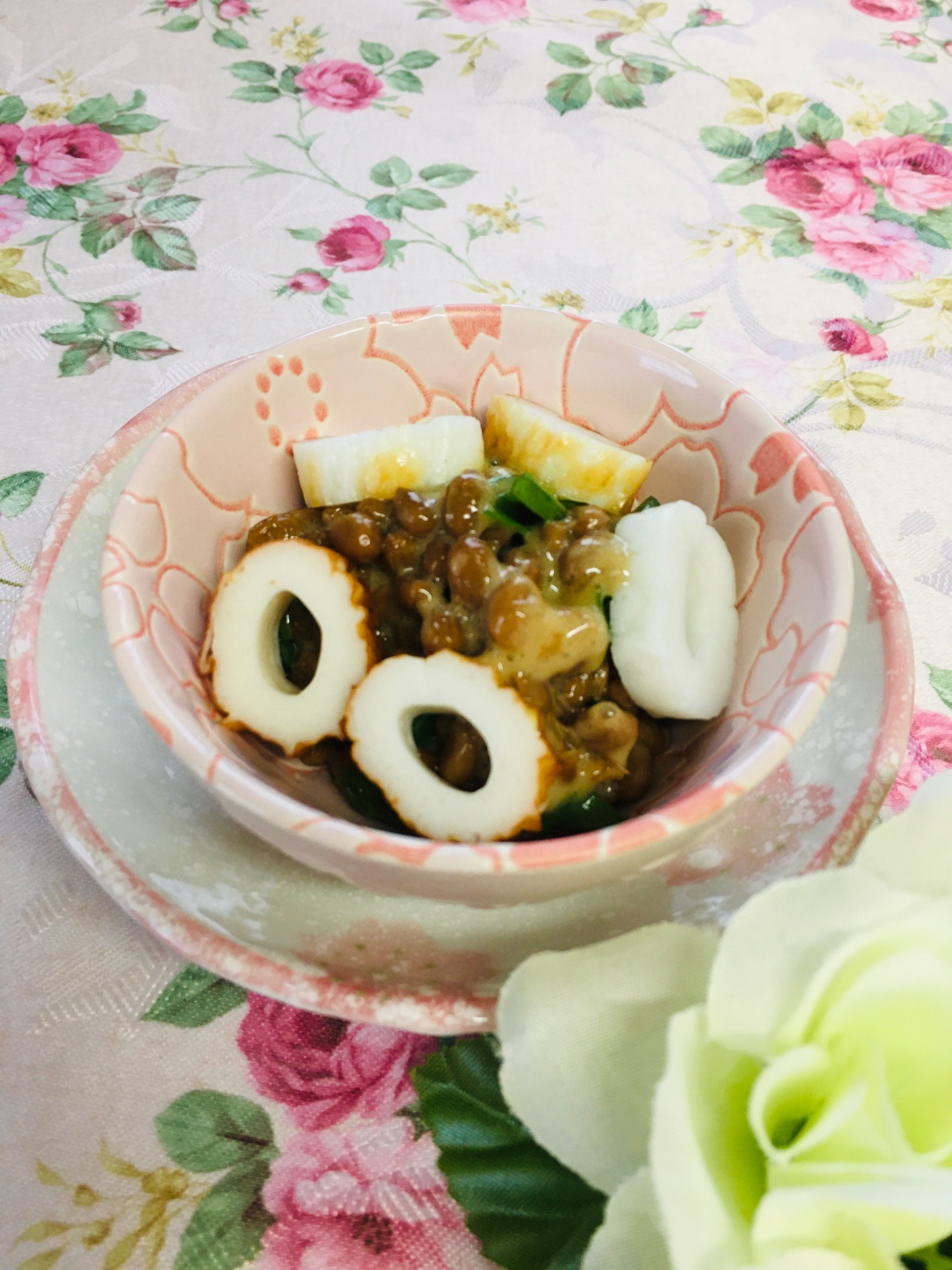 筋活☆えごま油ちくわ納豆☆