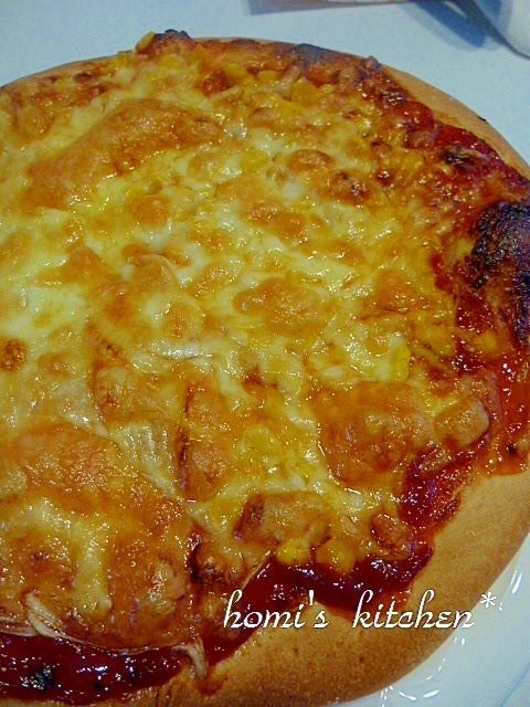 子供好きの定番!たっぷりコーンピザ