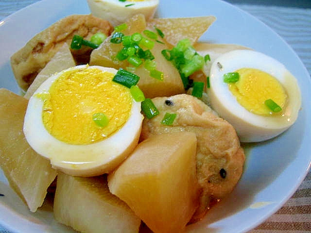 大根と油揚げと玉子の煮物☆