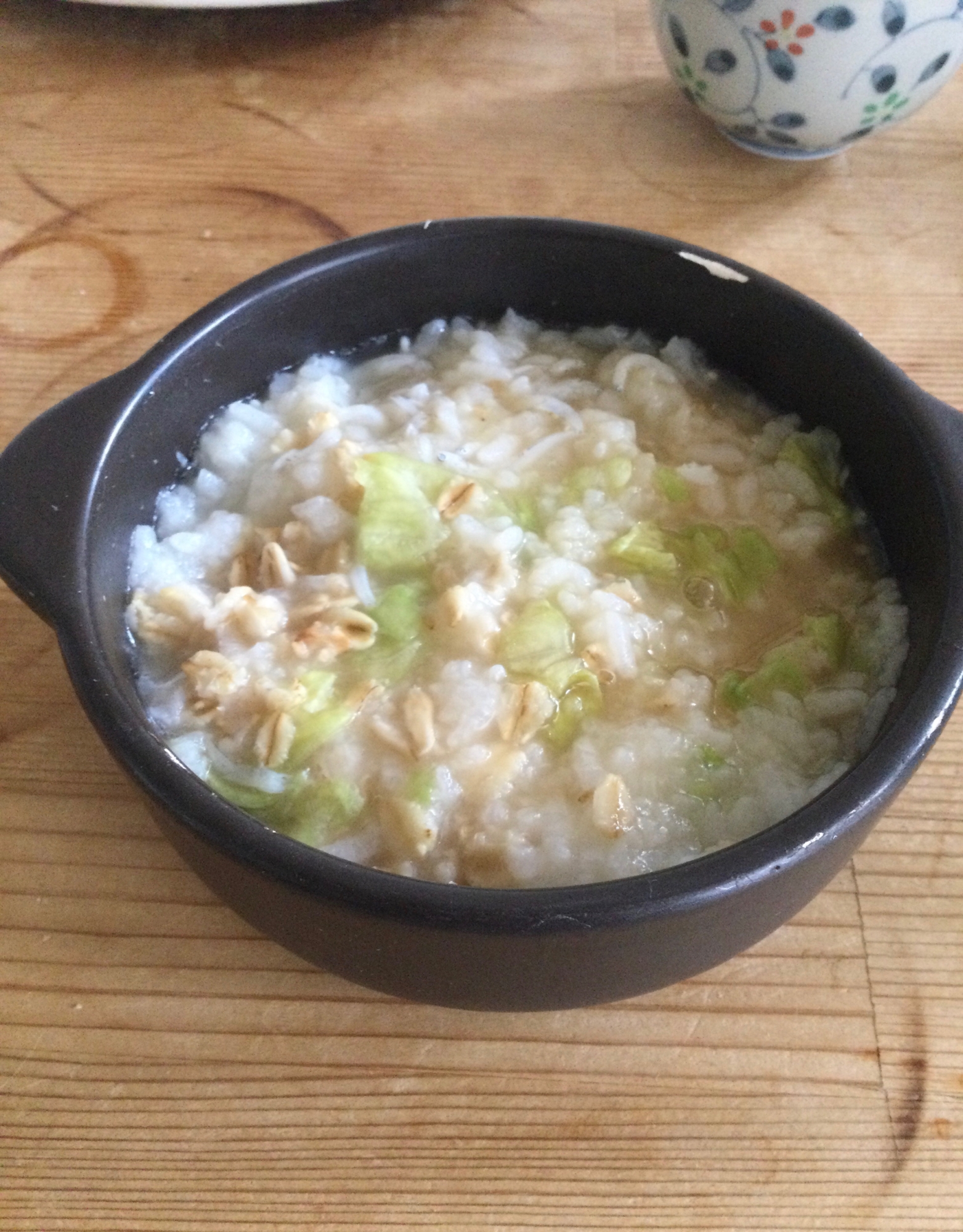 レタスオートミール入りおじや♪