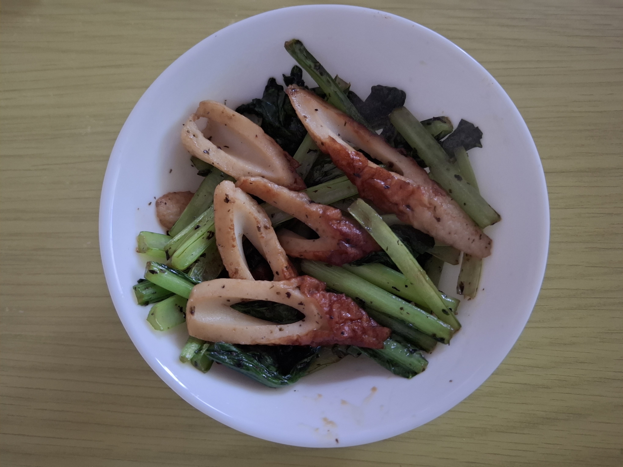 小松菜のゆかり炒め