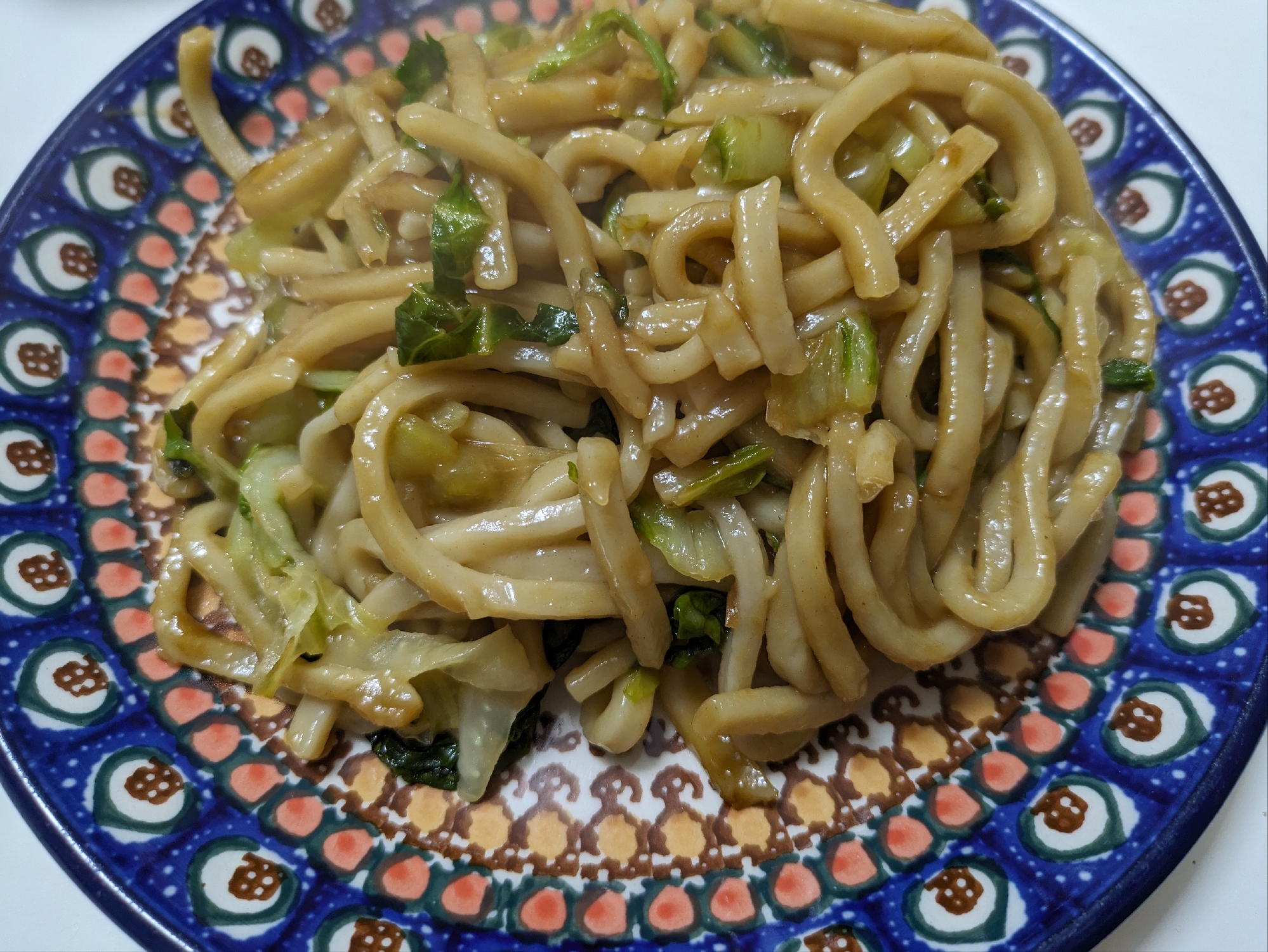 黒糖を使った★白菜入り甘辛焼きうどん