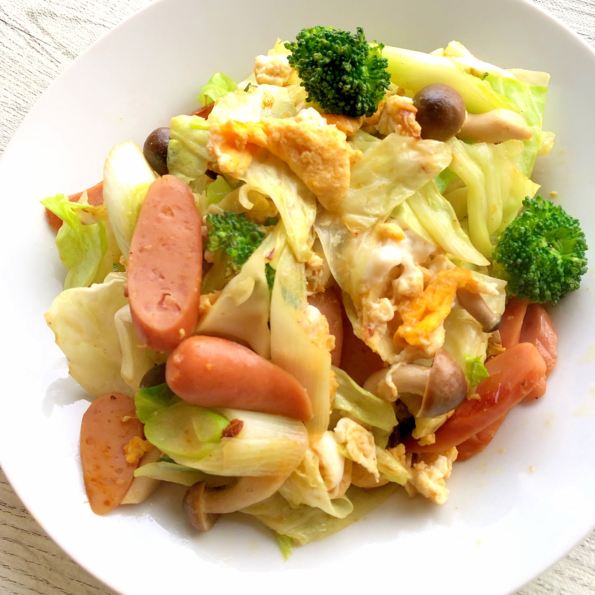 子供が大好き！カレー味の野菜炒め