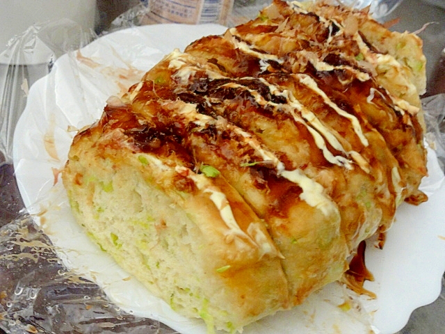 ルクエスチームロースターでお好み焼き風の白パン