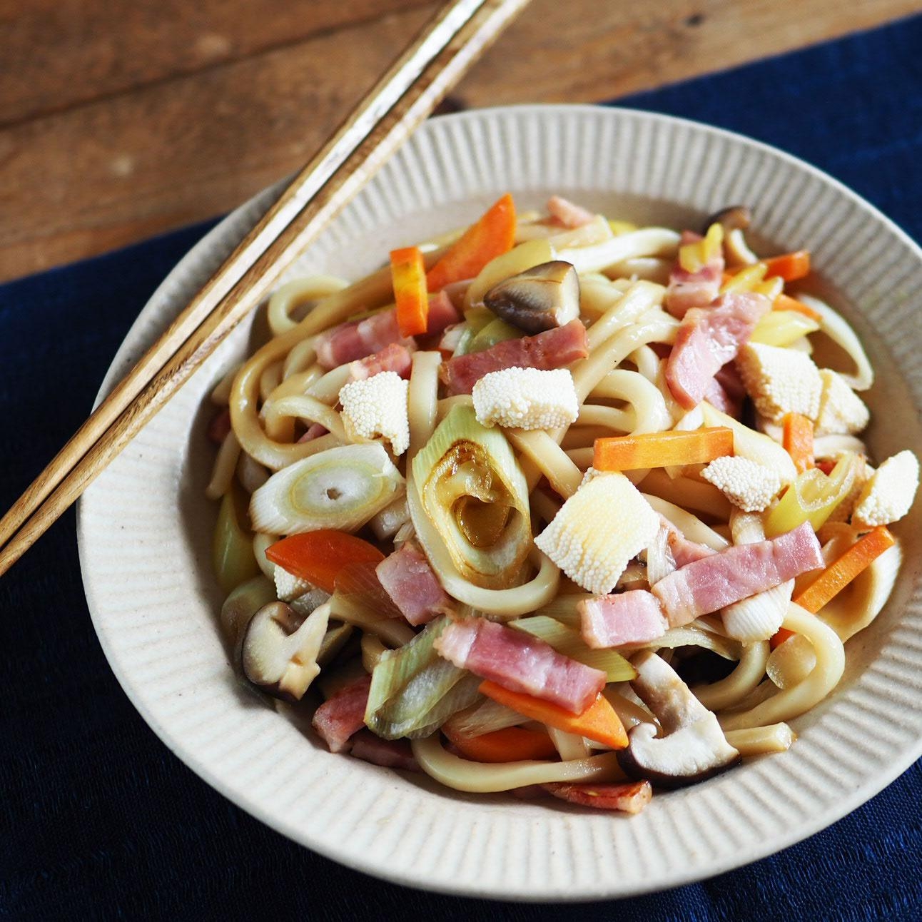 【食べ応えバッチリ！】数の子の焼きうどん