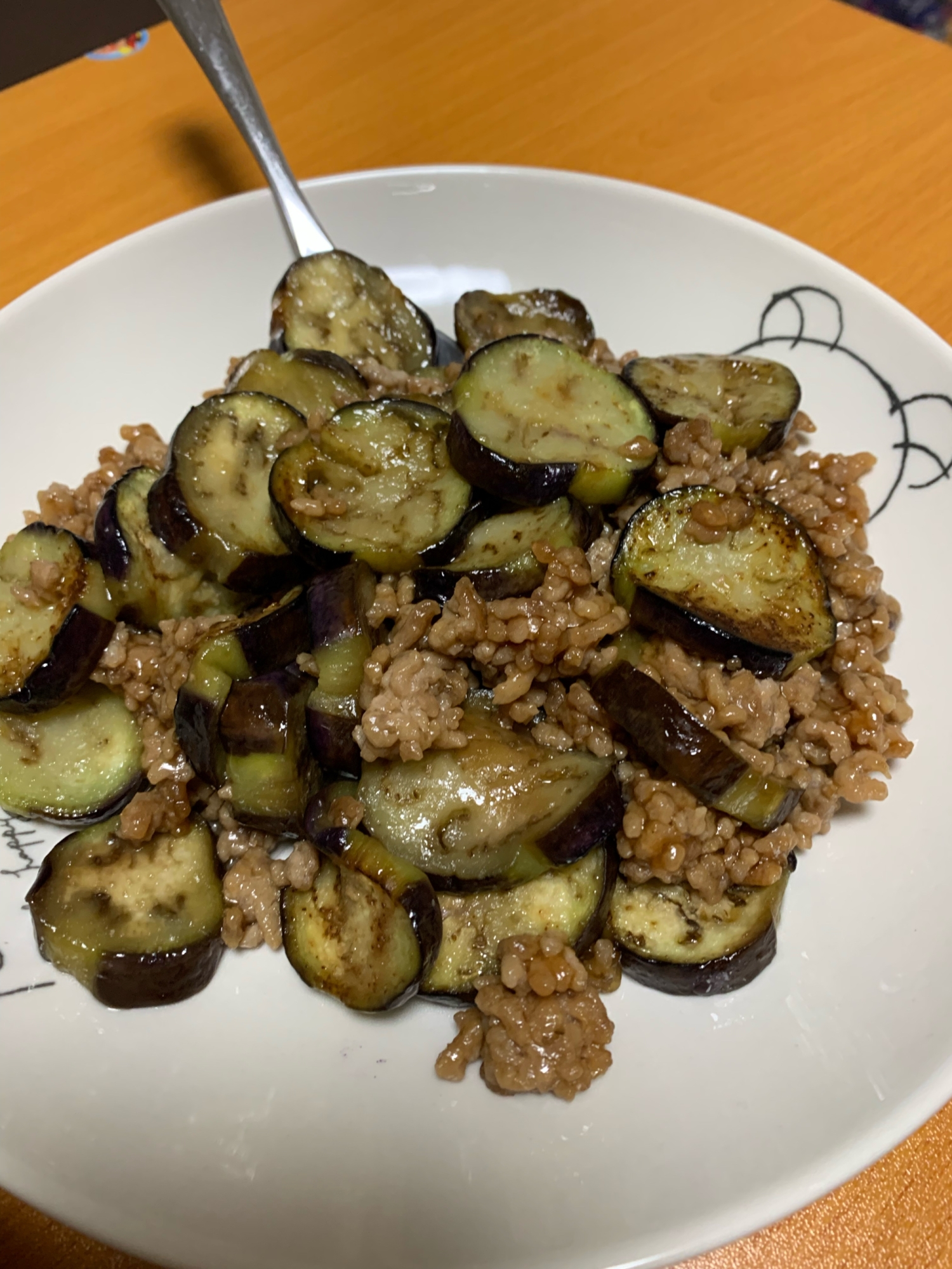 ナスと豚ひき肉のあんかけ