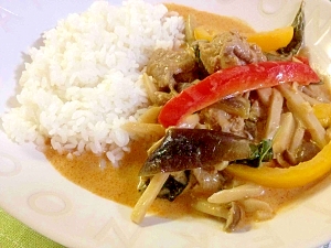 Thai☆チキンとカラフル野菜のタイ風レッドカレー