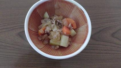 じゃがいもと豚挽き肉のうま煮