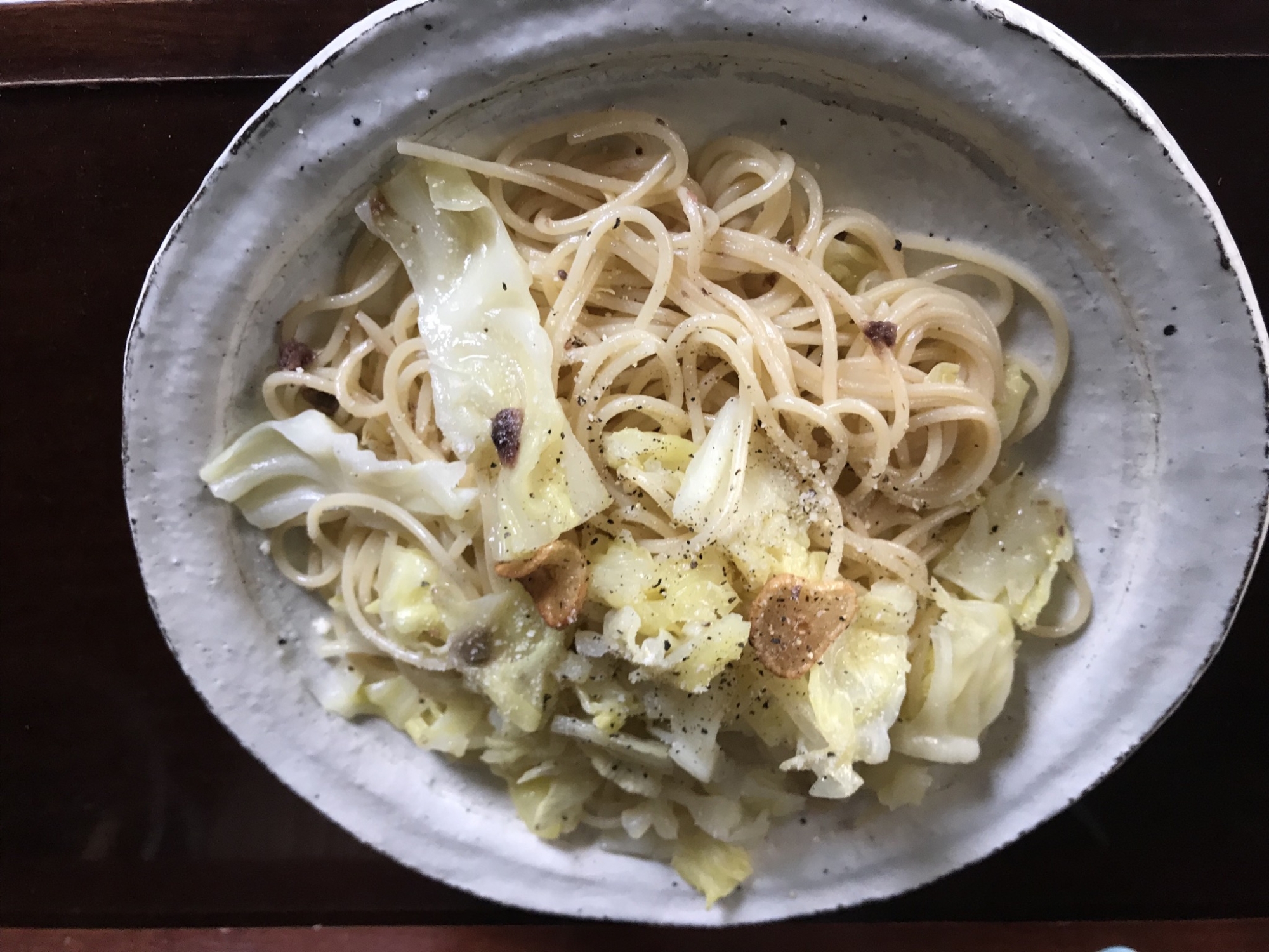 アンチョビとキャベツのパスタ