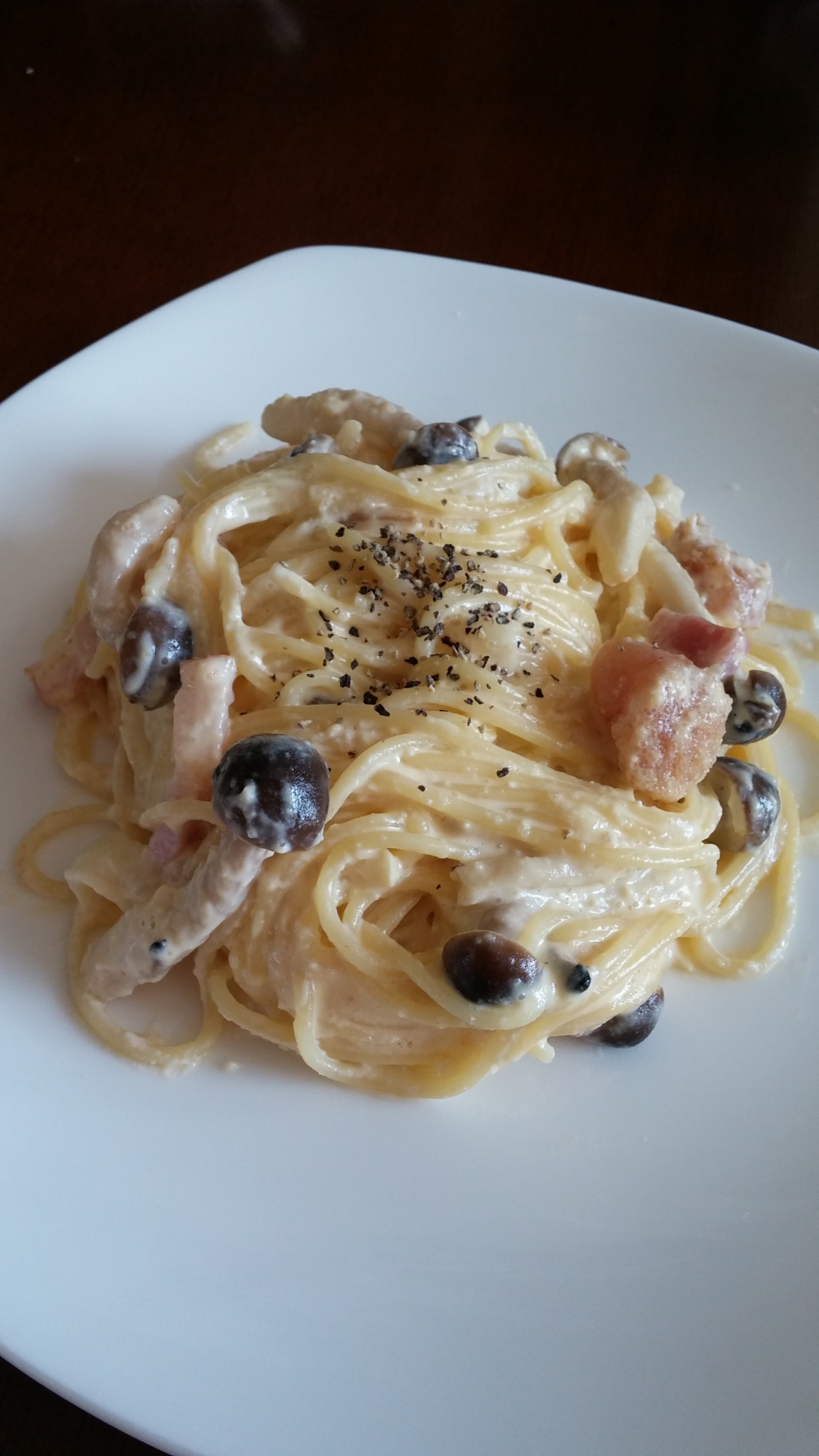 卵に火を通す 簡単 カルボナーラ タラコ入り レシピ 作り方 By 綾瀬あい 楽天レシピ