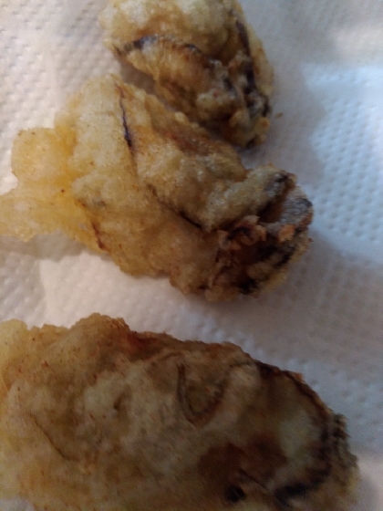 初めて牡蠣を天ぷらにしてみました！美味しくてびっくりです。ありがとうございました。