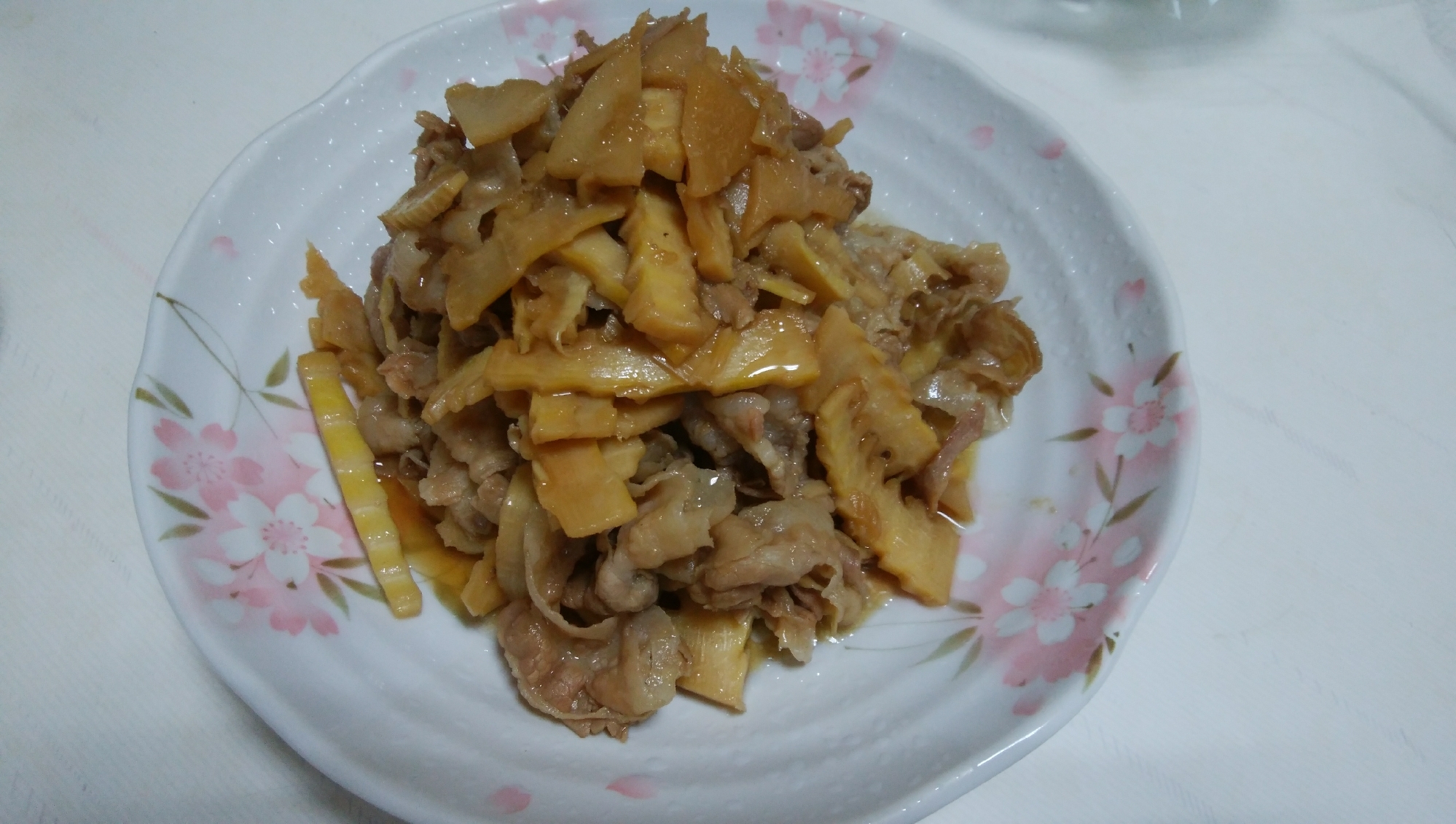 筍と豚肉の甘辛炒め(≧∇≦)b
